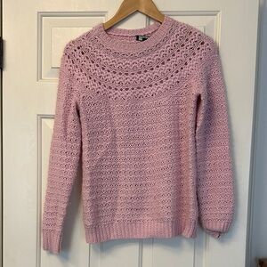Ralph Lauren Light Pink Crochet Sweater